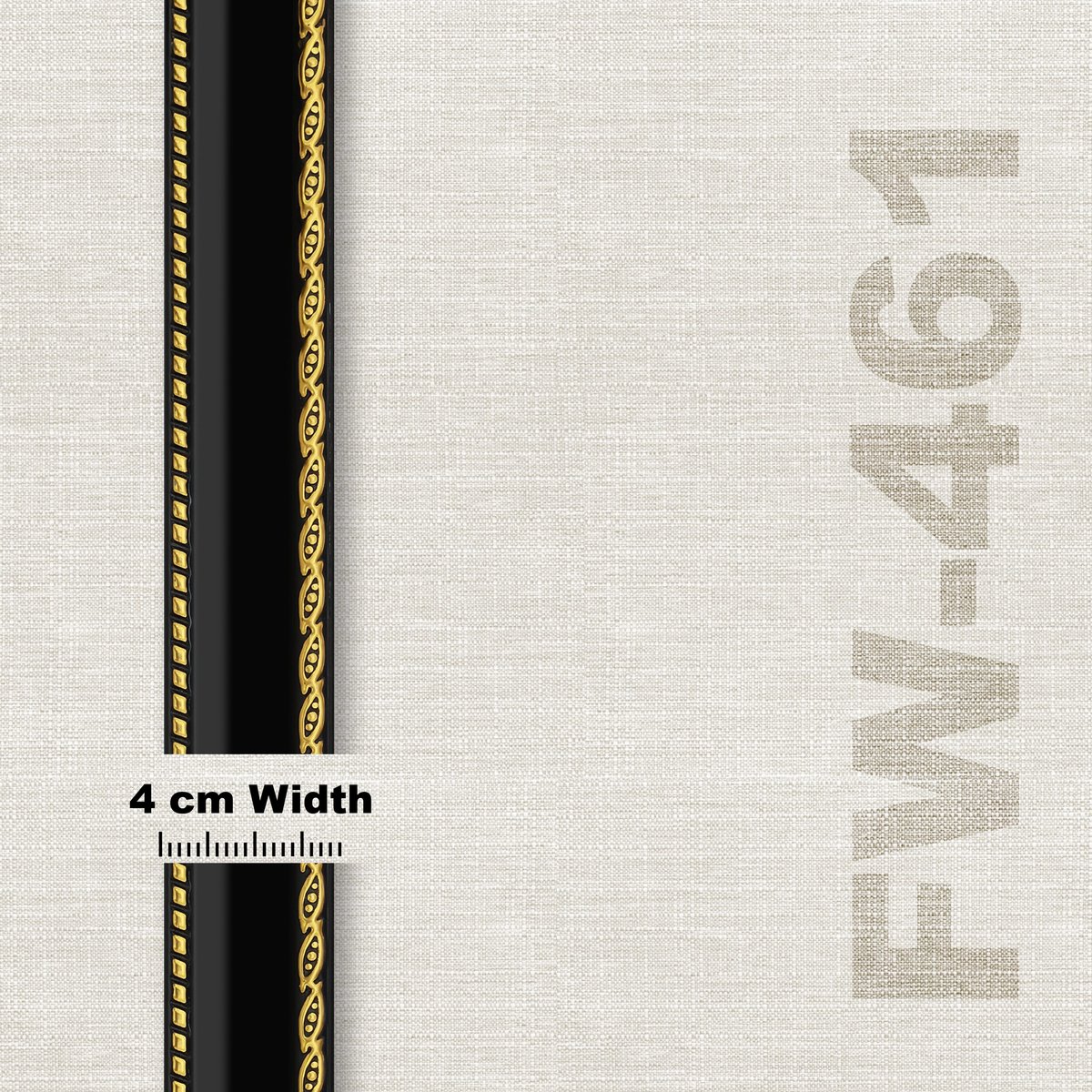 Black Twin Gold-Rope Frame FW 461 - View 2