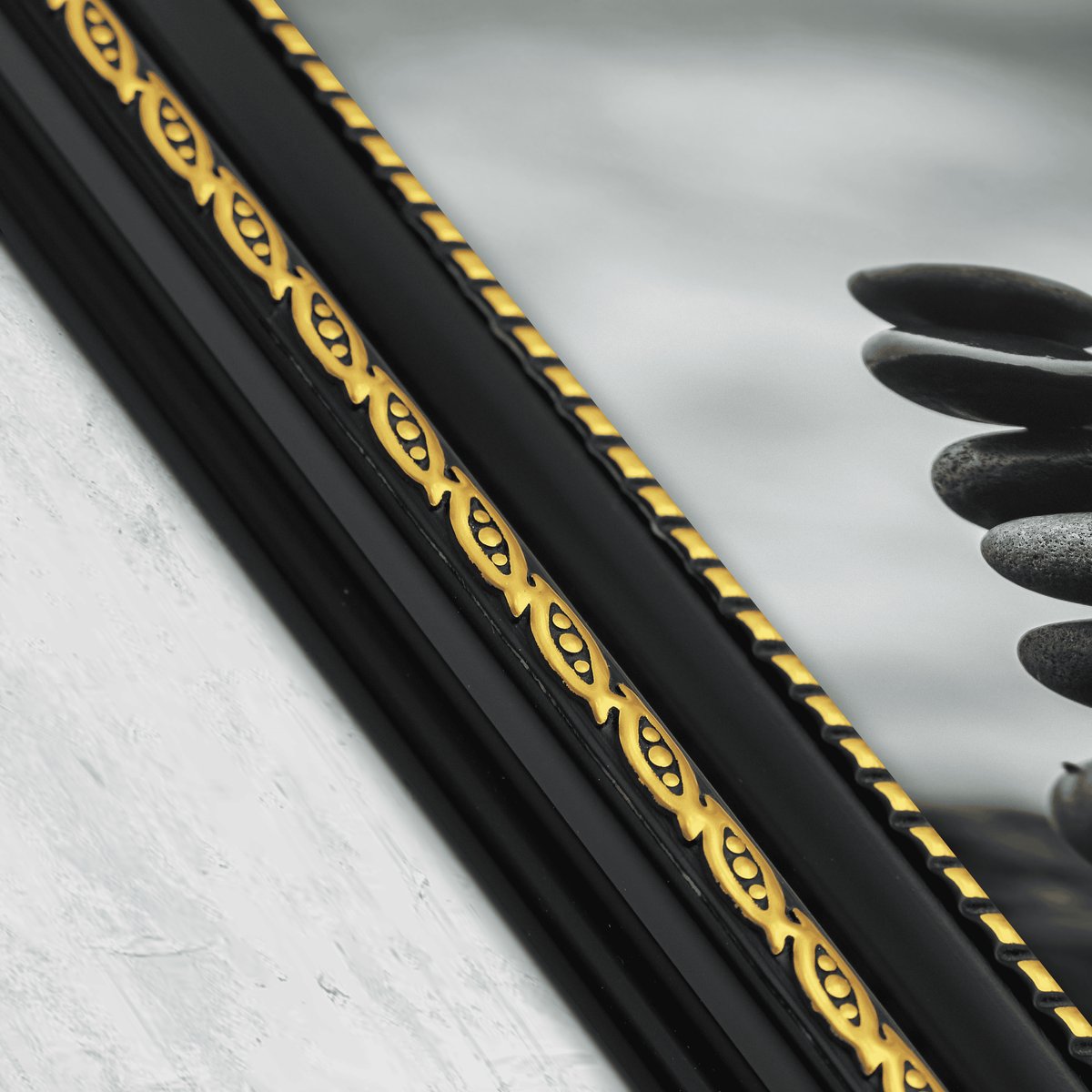 Black Twin Gold-Rope Frame FW 461 - View 3