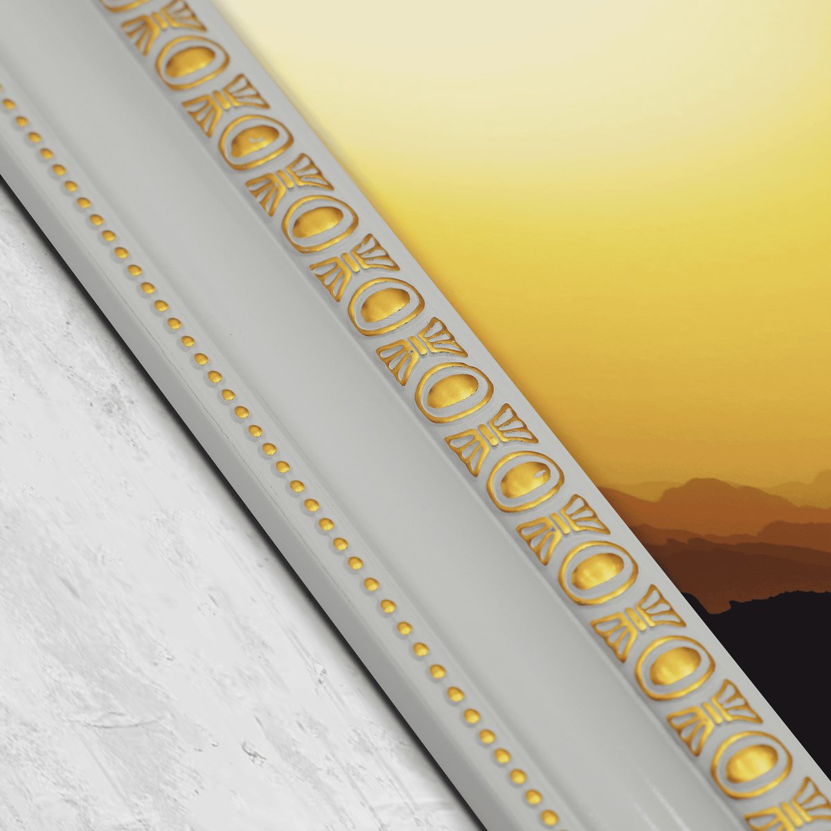 White Gold Medallion Frame FW 464 - View 3