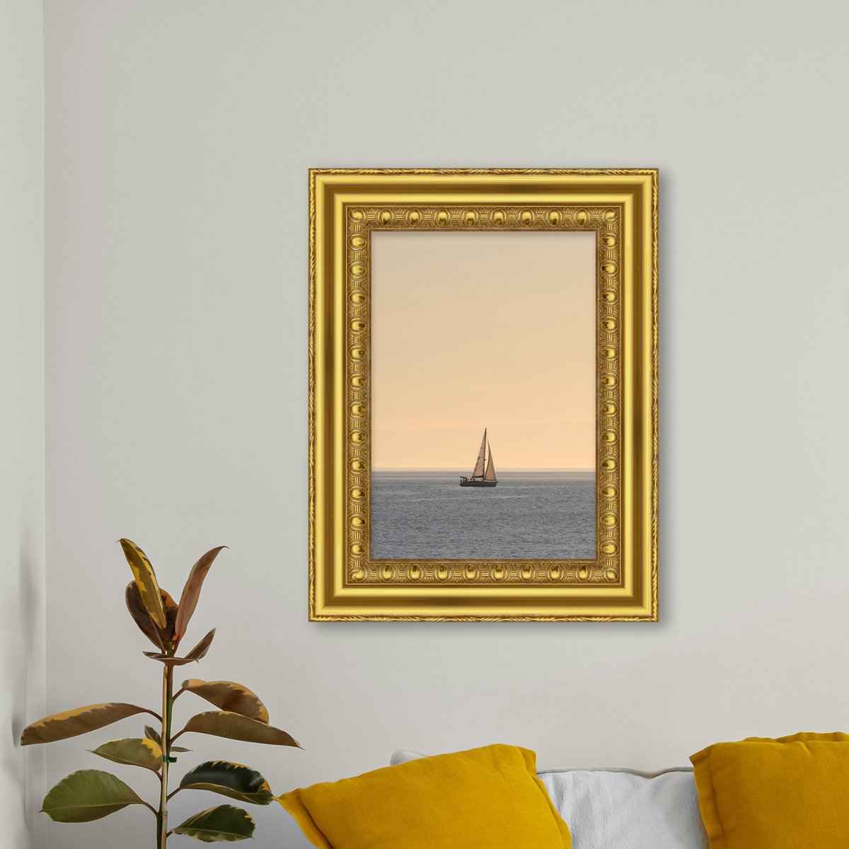 Gold Oval Medallion Frame FW 469 - View 1