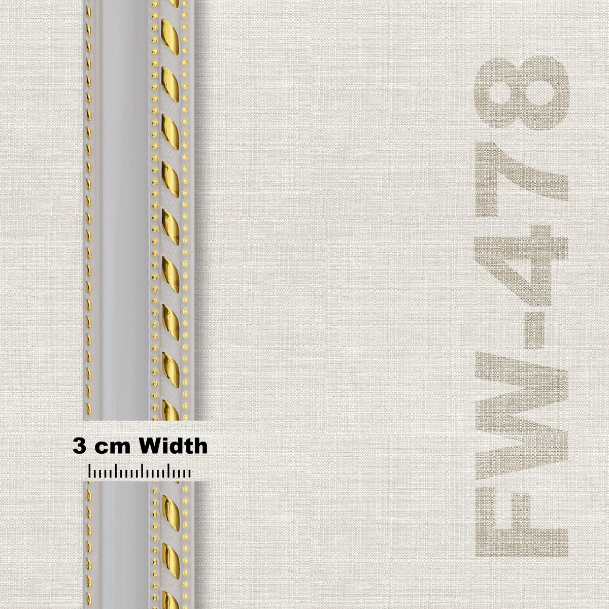 White Gold Rope Trim Frame FW 478 - View 2