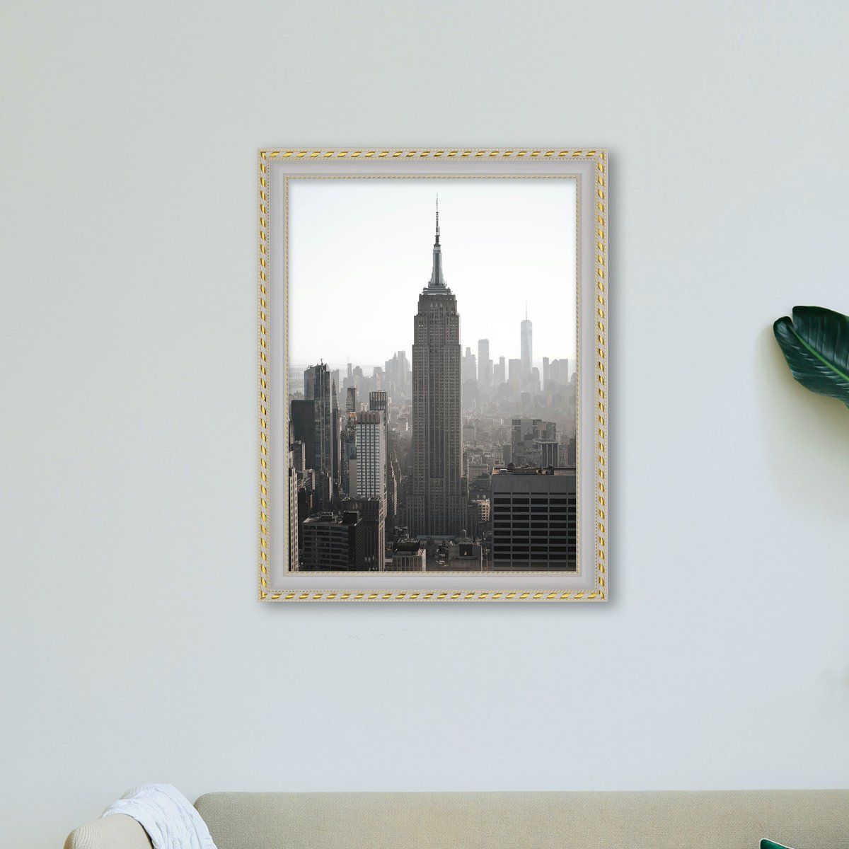 White Gold Rope Trim Frame FW 478 - View 3