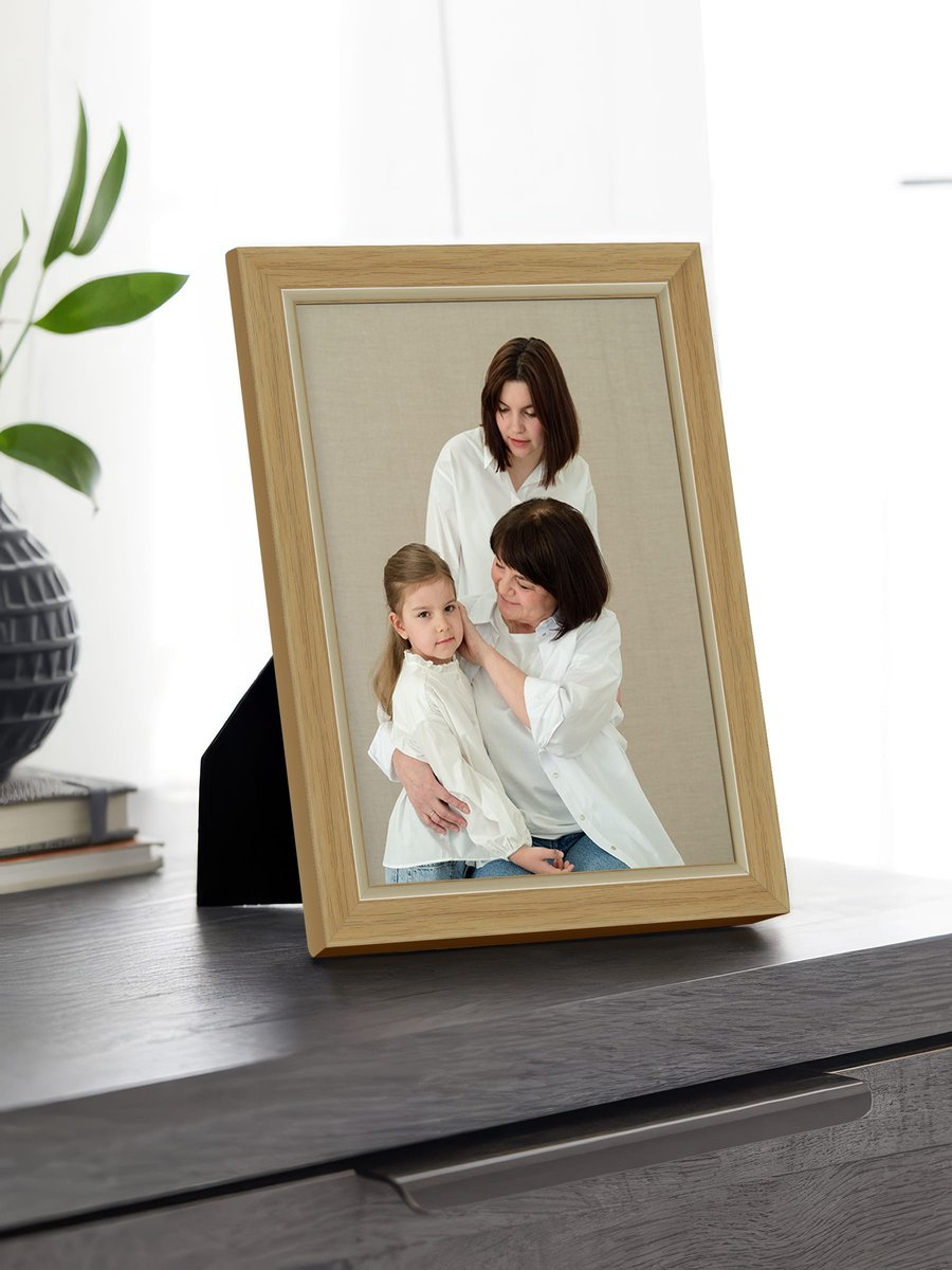 Natural Oak Cream Line Frame FW 482 - View 1