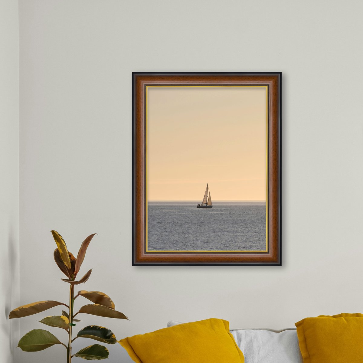 Cherry Wood Gold-Line Frame FW 484 - View 1