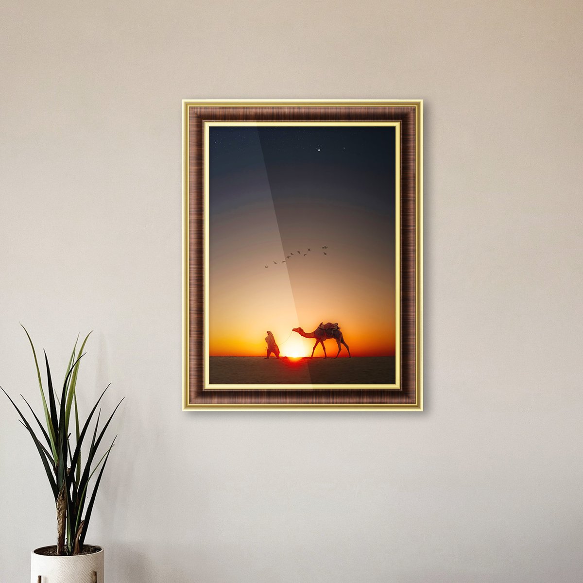 Bronze Textured Gold-Line Frame FW 489 - View 1