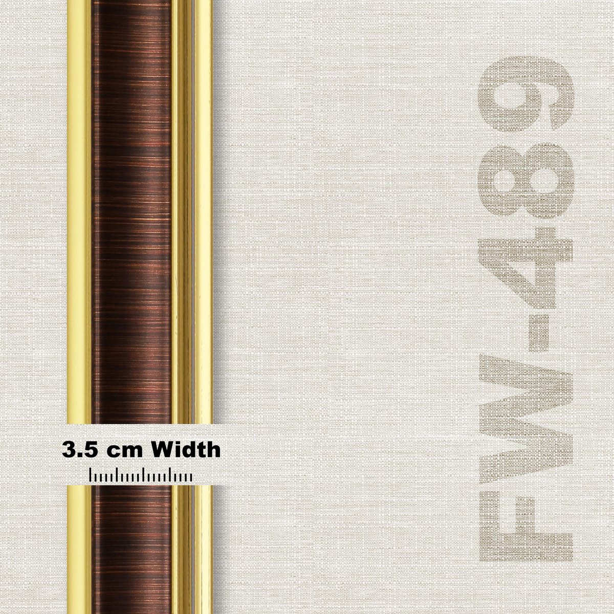 Bronze Textured Gold-Line Frame FW 489 - View 2