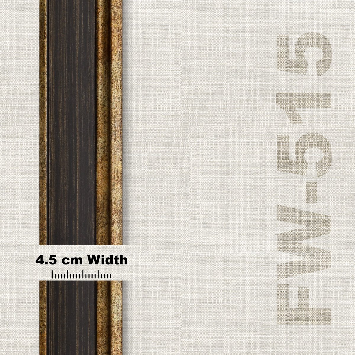 Weathered Charcoal Gold-Edge Frame FW 515 - View 2