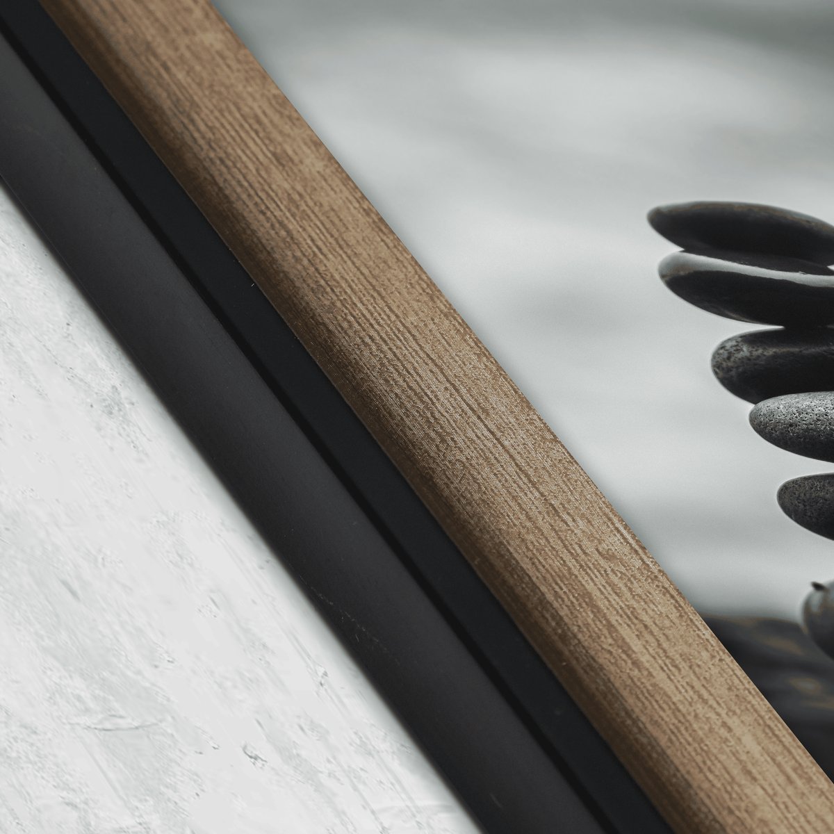 Natural Wood Black-Edge Mat Frame FW 520 - View 4