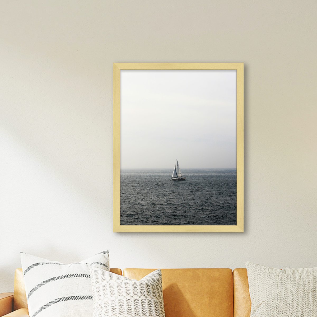 Simple Blonde Wood Frame FW 523 - View 3