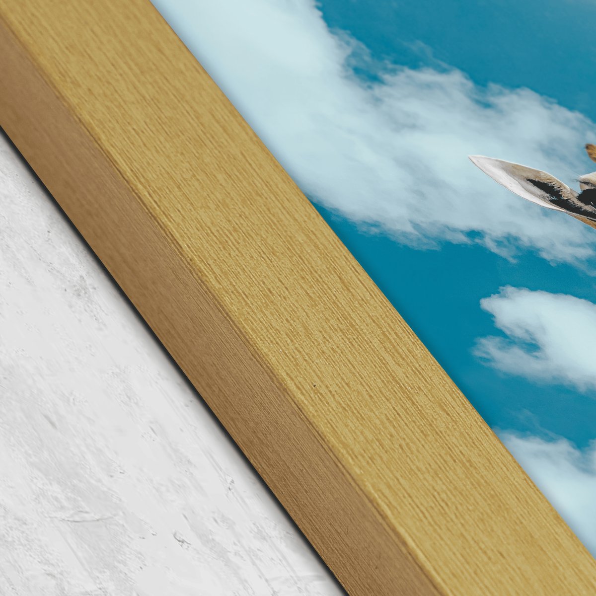 Simple Blonde Wood Frame FW 523 - View 4